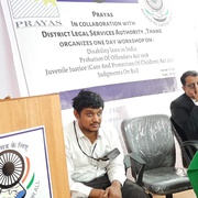 Prayas in collaboration with District Legal Service Authority. Thane, Organised one day workshop on Disability Laws in India, Probation of Offenders Act 1958, Juvenile Justice (Care and Protection of Children) Act 2015 and Judgments on Bail at DLSA Office Thane on December 3, 2019.