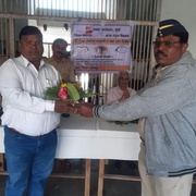 Prayas Legal Aid Coordinator Murlidhar Jagtap being felicitated by Latur Prison Authorities