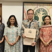 Dr. Aldrin Herwany, Educational and Cultural Attache from the Embassy of the Republic of Indonesia along with Mr. Eko Santoso Junor,Consul for Social Culture, Consulate General of the Republic of Indonesia Mumbai.