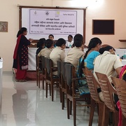 Workshop with Anganwadi Sevikas on ICDS run prison balwadis in Maharashtra for children of women prisoners inside prison organized by Prayas, Prison Department and Tata Trust on 19th November 2018, at Jail Officers Training School, KK Bhavan, Yerawada, Pune