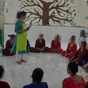 May 21, 2024 - A lippan art workshop at Navjeevan Mahila Vastigruha P1