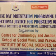 One Day Orientation Programme on Correctional Justice for Probation Officers from Bihar Institute of Correctional Administration (BICA) organized by CCJ and Prayas on November 16, 2019