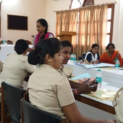 Workshop with Anganwadi Sevikas on ICDS run prison balwadis in Maharashtra for children of women prisoners inside prison organized by Prayas, Prison Department and Tata Trust on 19th November 2018, at Jail Officers Training School, KK Bhavan, Yerawada, Pune