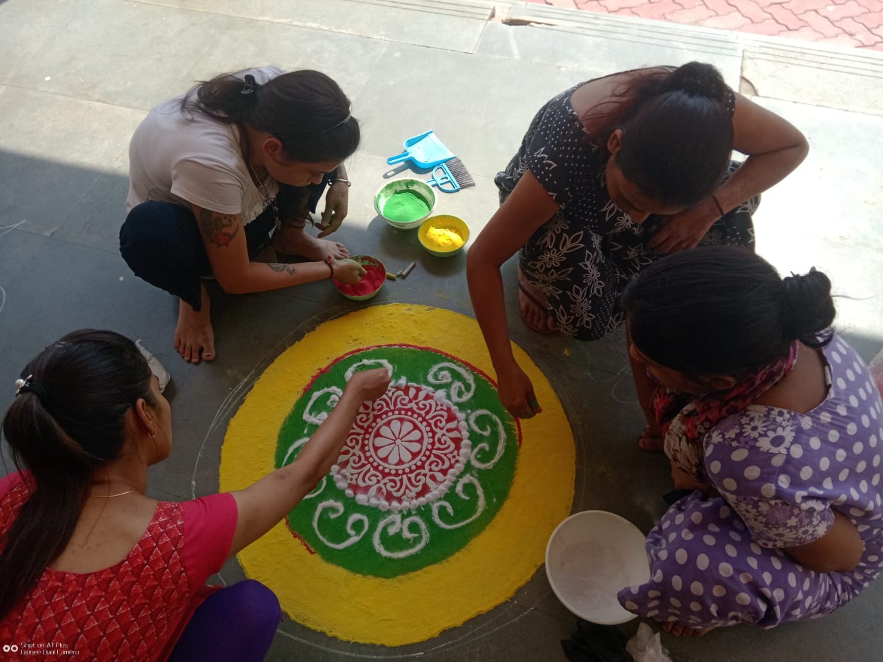 Rangoli making at Navjeevan Mahila Vastigruh