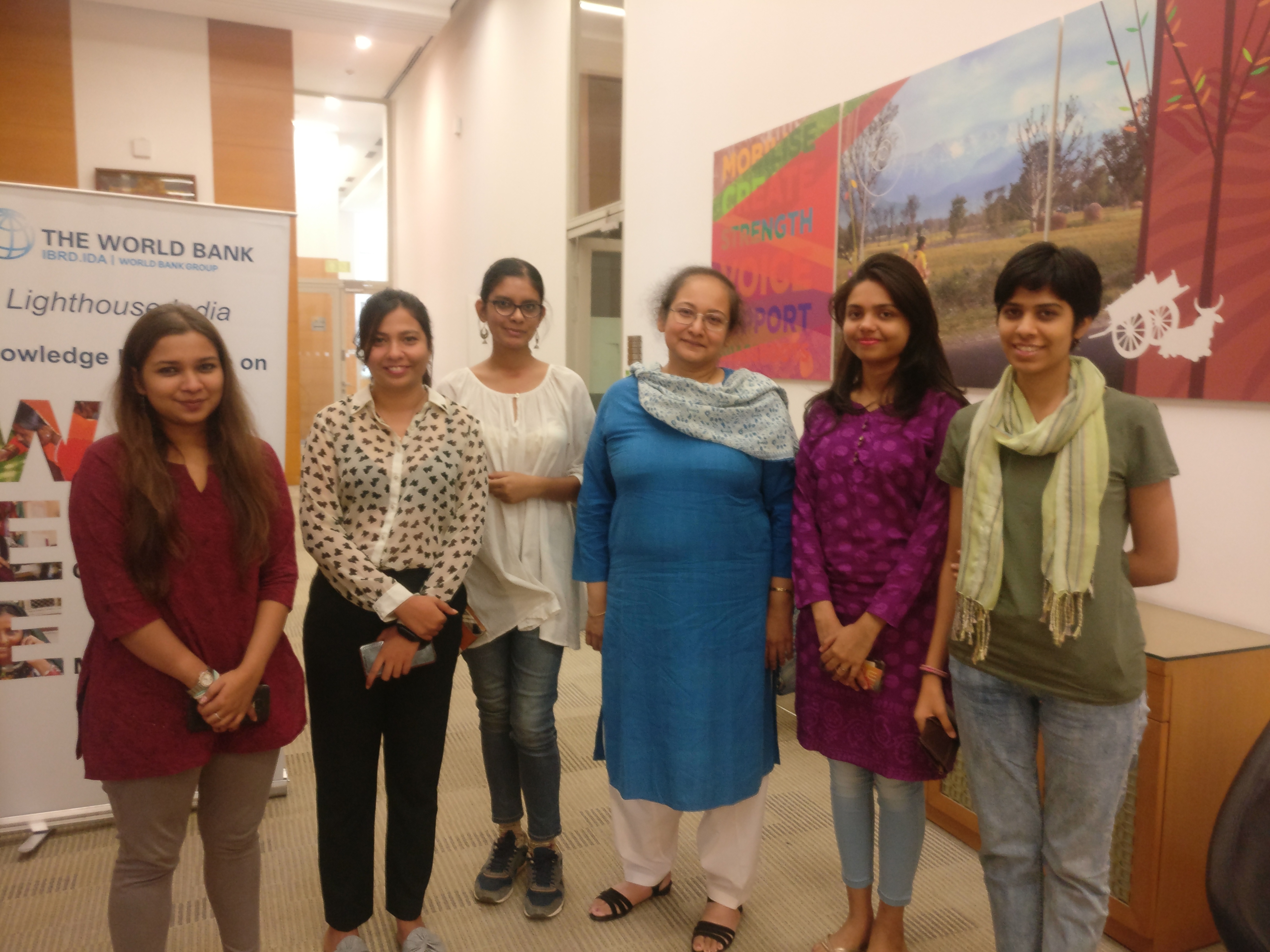 Women's Studies Students at World Bank as part of their Internship