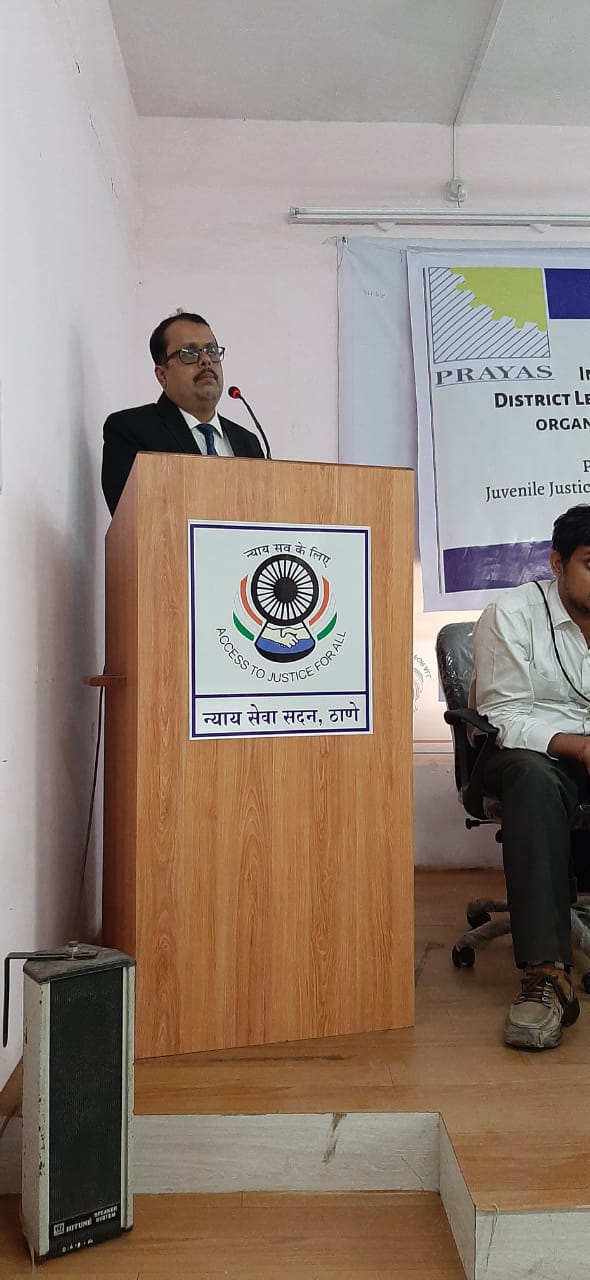 Prayas in collaboration with District Legal Service Authority. Thane, Organised one day workshop on Disability Laws in India, Probation of Offenders Act 1958, Juvenile Justice (Care and Protection of Children) Act 2015 and Judgments on Bail at DLSA Office Thane on December 3, 2019.