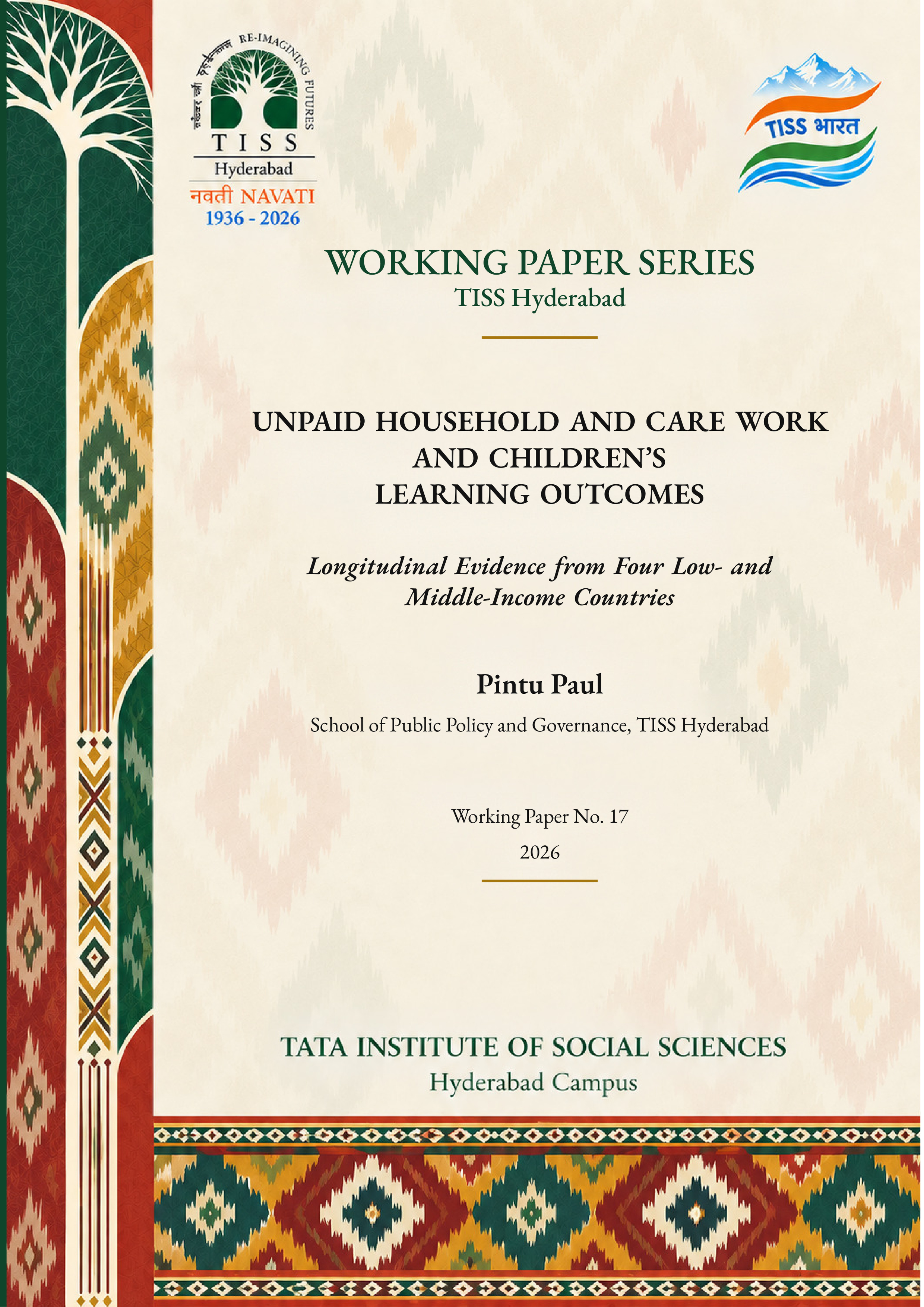 Unpaid Household and Care Work and Children&rsquo;s Learning Outcomes: Longitudinal Evidence from Four Low- and Middle-Income Countries